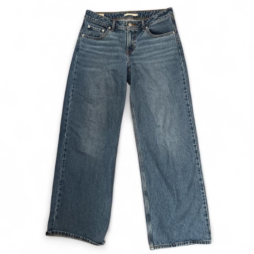 Levi’s low loose dark wash jeans